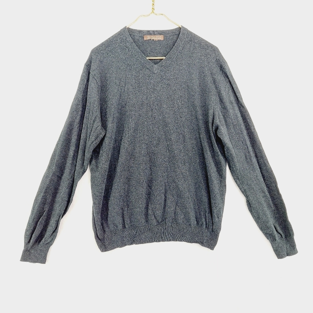 Chatham Road V-Neck Long Sleeve Cotton Cashmere Blend Soft Knit Sweater P4456